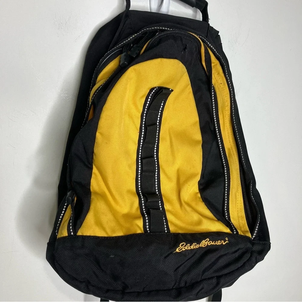 Eddie Bauer black & yellow backpack‎ full size